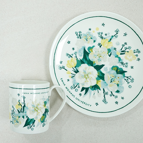 배꽃가득머그접시세트