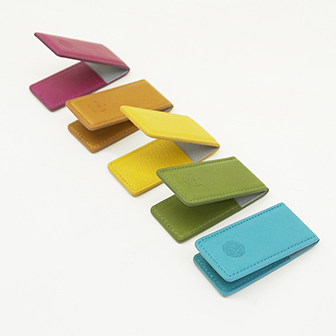 가죽미니손거울